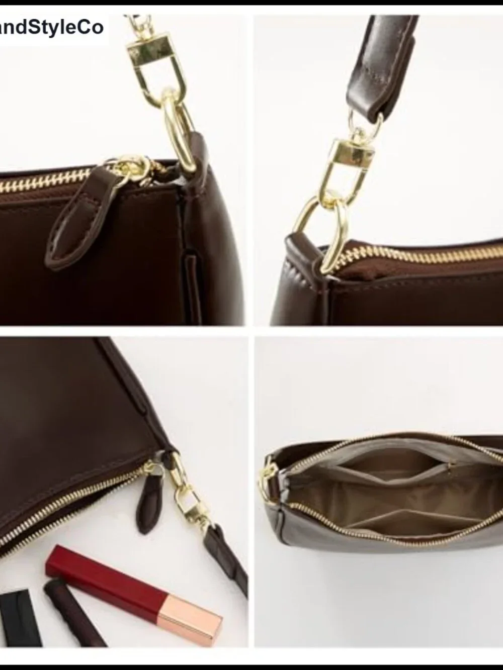 Vegan Leather Crescent Hobo Shoulder Bag Crossbody Purse for Women